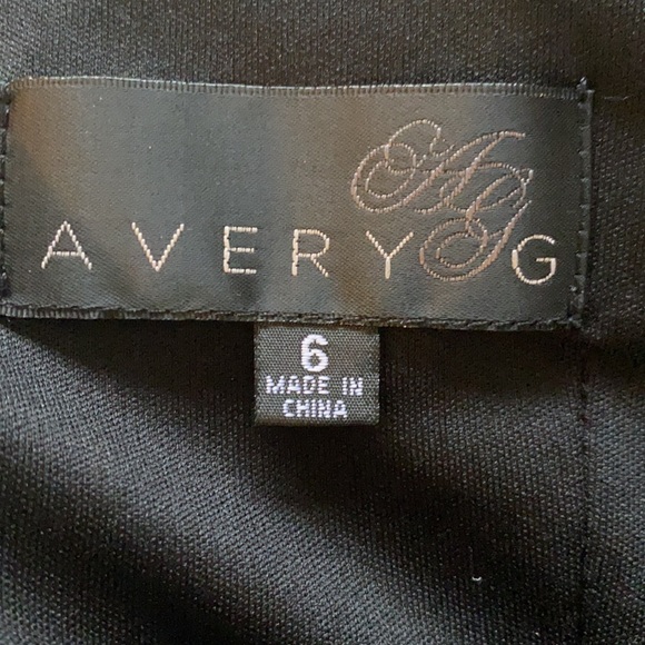 AVERY G ILLUSION BLACK EVENING DRESS - Picture 7 of 9